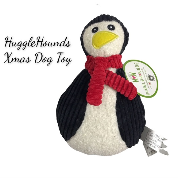 NWT HuggleHounds Penguin Christmas Dog Toy - Picture 1 of 8